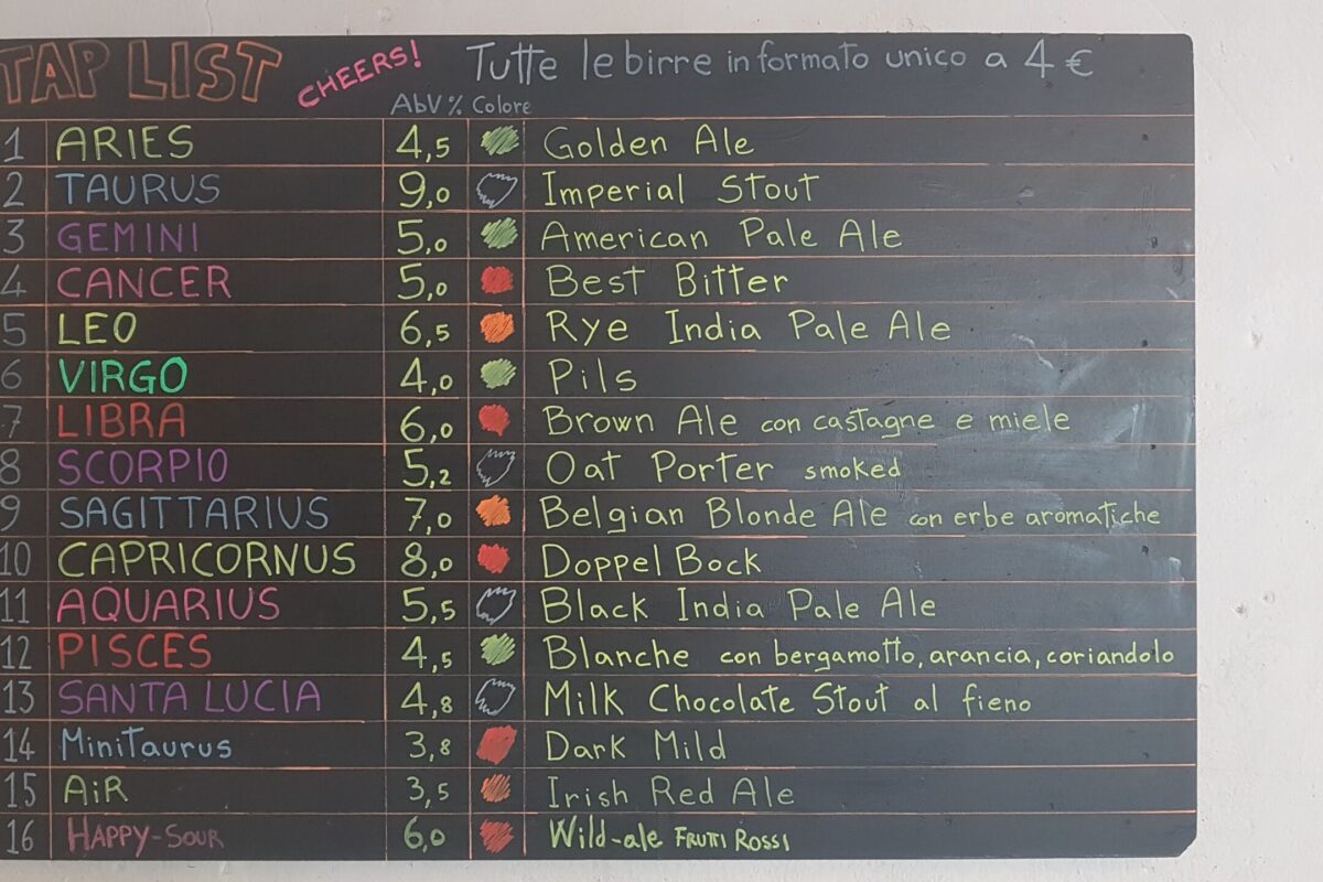 Beer Menu at Misma